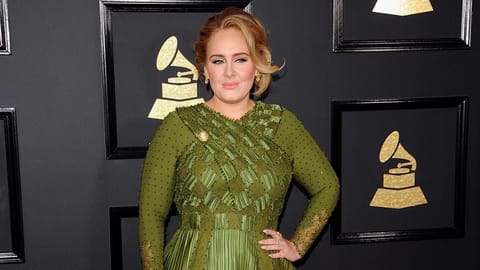 Adele at the 59th Grammy Awards in February 2017. Adele reportedly told a fan in January this year she had lost 100lb 