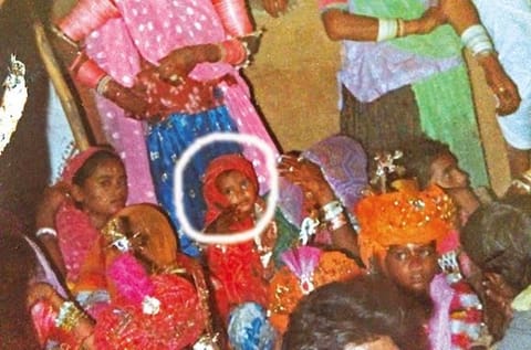 Santadevi was a baby when she was married off to a boy nine years older than her. Forty-two children were wed that day in 1997. 