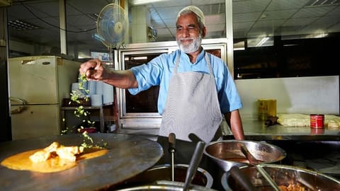 The kitchen of the famous restaurant.  