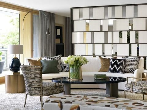 Natalia says designing the living room was a highlight of the project, furnishing and accessorising with ornaments from British craftsmen