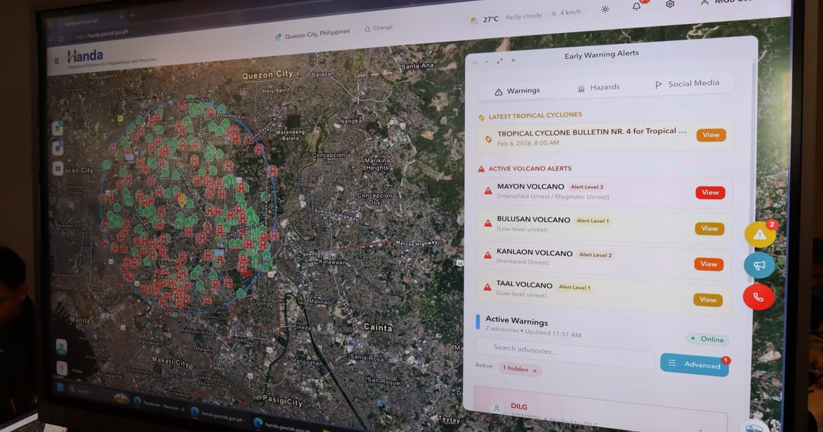 Philippines launches Handa disaster platform: Integrated early warning ...