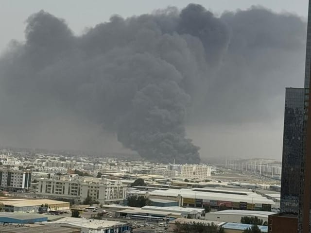 Sharjah Civil Defence Battles Warehouse Fire in Industrial Area 10 as ...