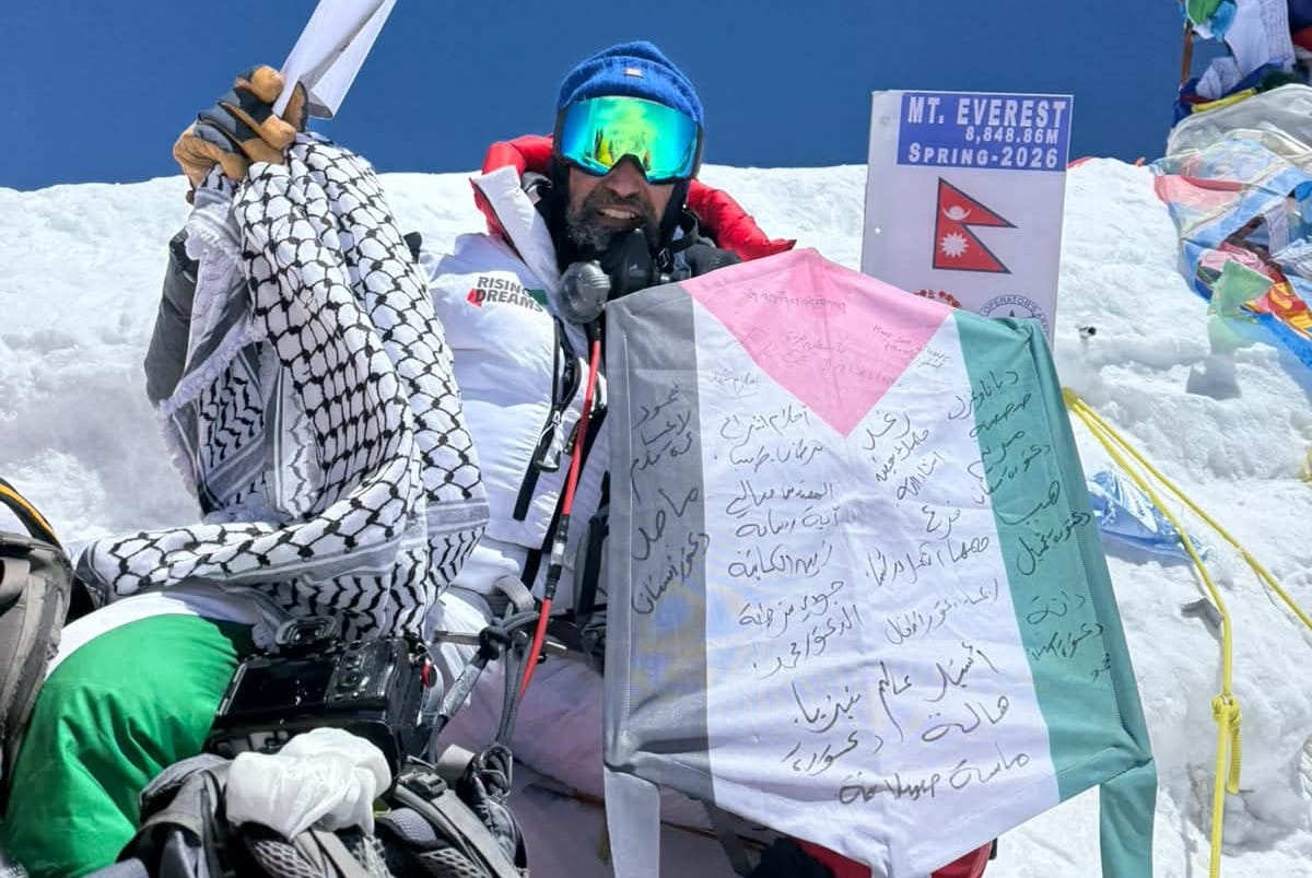 Valerio Giunio Di Stefano Summits Everest with Gaza Children’s Names